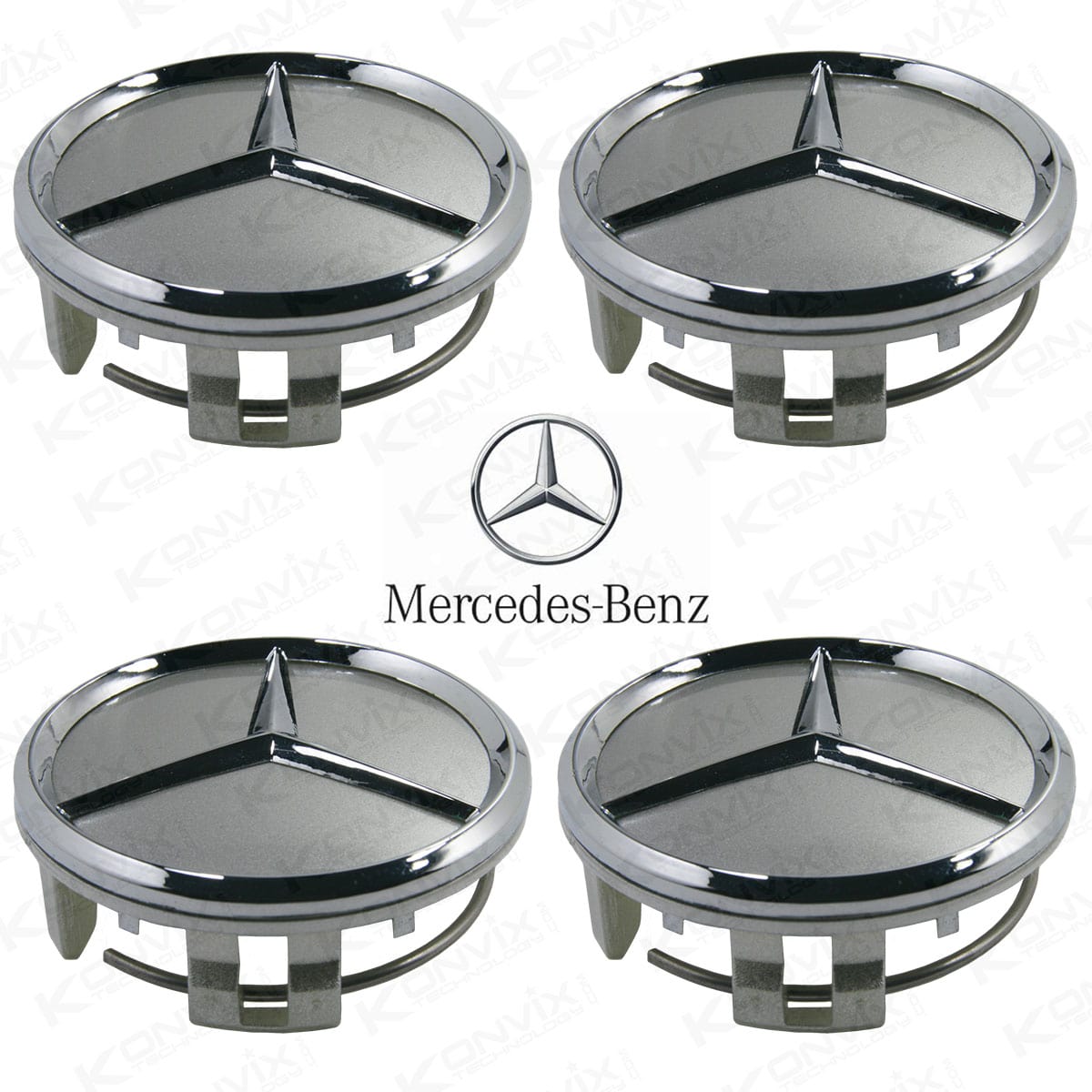 Centre de roues cache moyeux Mercedes 3D - Équipement auto