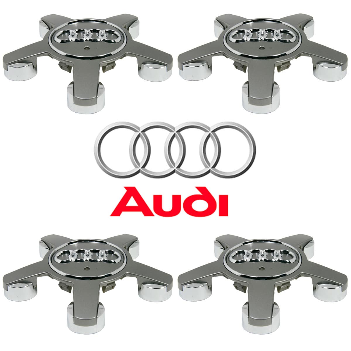 Lot de 4 
Enjoliveurs Audi 4F0601165N pour A4 S4 A5 S5 Q5 A8 TT
