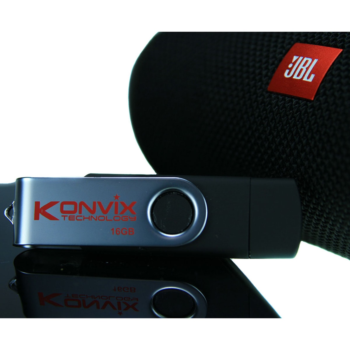 Clé USB 2 en 1 Konvix 16 Go noire