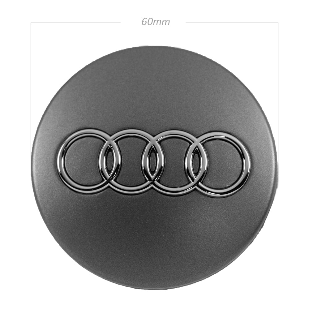 Caches moyeux centre de roue AUDI gris 60mm facile à utiliser